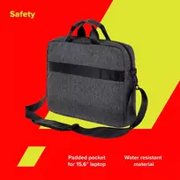 h410 - CANYON B-5, Laptop bag for 15.6 inch410MM x300MM x 70MMDark GreyExterior materials - 3 nuotrauka