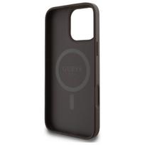 guess pu leather 4g - Guess "PU Leather 4G Colored Ring MagSafe Case iPhone 16 Pro Max" Brown - 3 nuotrauka