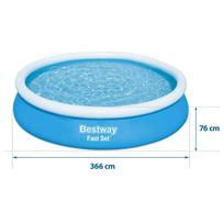 bestway 366 - Bestway Fast Set 57273 antžeminis baseinas Pripučiamas baseinas Apskritas 5377 L Mėlyna - 3 nuotrauka