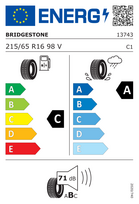 padangos 215 65 r16 - Bridgestone Turanza T005 DriveGuard RFT 215/65 R16 98V runflat - 2 nuotrauka
