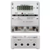 elektros skaitiklis pigu lt - Qoltec 50888 Vienfazis elektroninis skaitiklis, 230V, LCD - 2 nuotrauka