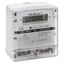 elektros skaitiklis pigu lt - Qoltec 50888 Vienfazis elektroninis skaitiklis, 230V, LCD - 3 nuotrauka