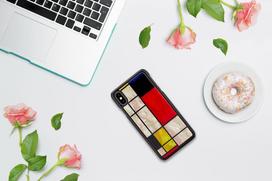 iphone xs max deklas - iKins SmartPhone case iPhone XS Max mondrian juodas - 2 nuotrauka