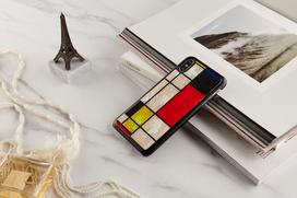 iphone xs max deklas - iKins SmartPhone case iPhone XS Max mondrian juodas - 3 nuotrauka
