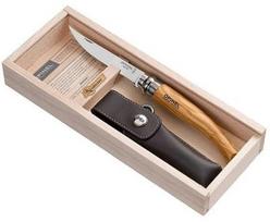 Opinel peilis Nr.10 plonais ašmenimis - alyvmedžio rankena, su dėklu