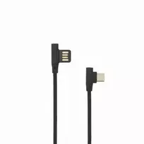 adapteriai type c - Sbox USB->Type C 90 M/M 1.5m USB-C-90-B black - 3 nuotrauka