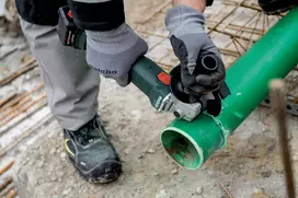 akumuliatorinis slifuoklis - Akumuliatorinis kampinis šlifuoklis Metabo W 18 L 9-125, 18 V, be akumuliatoriaus ir įkroviklio - 4 nuotrauka