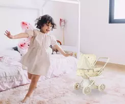 vezimeliai milli - Milly Mally lėlių vežimėlis Alice Nature - 2 nuotrauka