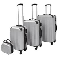 Pirkti 4 Kietų lagaminų su ratukais komplektas, sidabro spalvos - Photo 1