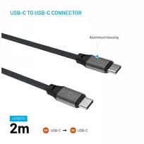 cable magnetic - Fixed | Magnetic Braided Cable USB-C/USB-C, USB 2.0, Gray | FIXDBM-CC2-GR - 3 nuotrauka