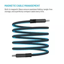 cable magnetic - Fixed | Magnetic Braided Cable USB-C/USB-C, USB 2.0, Gray | FIXDBM-CC2-GR - 4 nuotrauka
