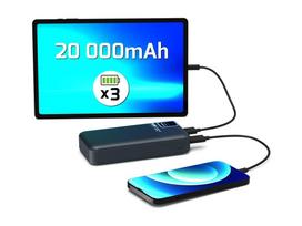 powerbank 20000 mah - PORT CONNECT External USB-C battery | 20000 mAh | Blue - 4 nuotrauka