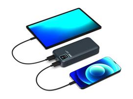 powerbank 20000 mah - PORT CONNECT External USB-C battery | 20000 mAh | Blue - 6 nuotrauka