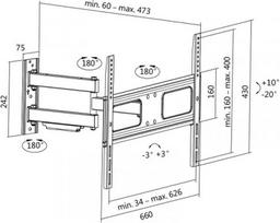 laikiklis tv - LOGILINK BP0019 LOGILINK - TV wall mount, max. 50 kg - 4 nuotrauka