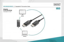 displayport kabelis 1.2 - Assmann DisplayPort Cable 2m AK-340103-020-S - 3 nuotrauka