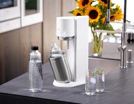gerimu aparatai - SodaStream DUO, baltas + buteliukas SodaStream, 1l, Metalinis + Schwip Schwap Zero SodaStream sirupas, 440ml - 3 nuotrauka