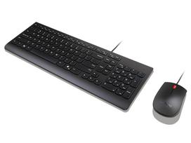 klaviatura pele lenovo - Lenovo Essential Wired Combo Keyboard and Mouse | Keyboard and Mouse Set | Wired | Mouse included | Estonian | Black | 4X31R64445 - 4 nuotrauka