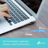 wi fi - TP-Link Archer TX1U Nano AX300 Nano Wi-Fi 6 Wireless USB Adapteris (Juodas) - 5 nuotrauka