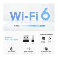 wi fi - TP-Link Archer TX1U Nano AX300 Nano Wi-Fi 6 Wireless USB Adapteris (Juodas) - 6 nuotrauka