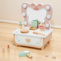 medinis grozio rinkinys - Tooky Toys makiažo staliukas „Drugelis“ su LED apšvietimu - 4 nuotrauka
