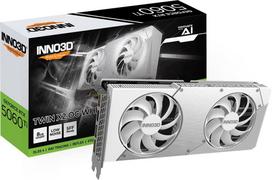 5060 ti white - INNO3D GeForce RTX 5060 Ti Twin X2 Baltas (White) 8GB GDDR7 OC - 3 nuotrauka