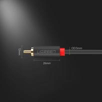 2rca kabelis - Ugreen 10519 AV104 Black - 2 nuotrauka