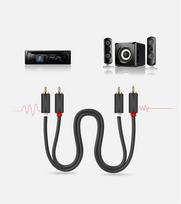 2rca kabelis - Ugreen 10519 AV104 Black - 4 nuotrauka
