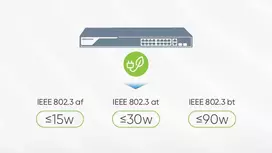 tinklo komutatoriai - Hikvision DS-3E0505HP-E Switch PoE 5x1Gbps Mėlynas (Blue) - 3 nuotrauka