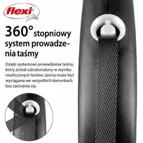 suns pavadeliais - FLEXI ištraukiamas pavadėlis Black Design M su 5 m juosta, juodos spalvos - 7 nuotrauka