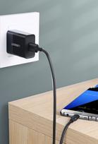 usb 3.2 type c - Ugreen USB 3.0 to USB Type C cable 3A 1m Black - 15 nuotrauka