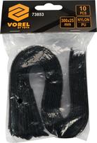 kablio laidai - Dirželiai laidams Vorel, 300 mm, Juodi (Black), 10 vnt. - 3 nuotrauka