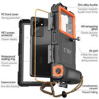 dives - Tech-Protect IPX8 Universal Diving Waterproof Case - Juodas ir Oranžinis (Black and Orange) - 5 nuotrauka