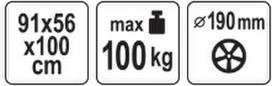 flo - Toya FLO Sulankstomas sodo vežimėlis 100 kg 90181 - 2 nuotrauka