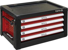 spintele su stalciais juoda - YATO Įrankių dėžė YT-09152 ,  4 stalčiai Juoda/Raudona (Black/Red) - 2 nuotrauka