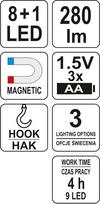 led prozektorius -  YATO 280lm, YT-08513 - 2 nuotrauka