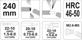laidu reples - Žirklės vielai izoliacijai šalinti Yato YT-22930, 240 mm - 2 nuotrauka