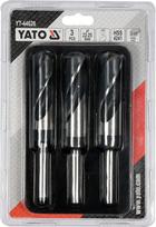 22mm graztas - Metalo grąžtų rinkinys Yato YT-44626, metalui, hss, tiesus, 22-25 mm, 3 vnt. - 3 nuotrauka