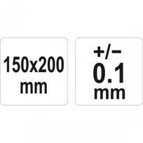 kampo matuoklis - Plieninis Slankmatis 150X200Mm YT-72141 YATO - 3 nuotrauka