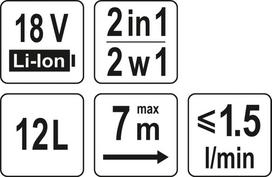 ion - YATO YT-86211 | Li-ion | 18V | 12L  - 2 nuotrauka
