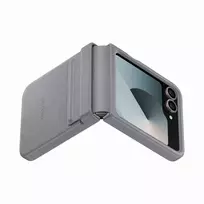 samsung flip6 - Samsung Flap ECO-Leather Case EF-VF741PJE Flip6 (Gray) - 6 nuotrauka