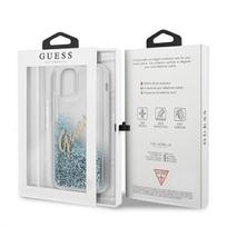 telefonas iphone pro max 12 - Guess "GUHCP12LGLVSBL Glitter Vintage Script Case iPhone 12 Pro Max" Blue - 2 nuotrauka