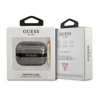 airpods deklas guess - Guess TPU Printed Stripe Case for Airpods Pro Black - 2 nuotrauka