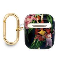 apple airpods ausines - Guess TPU Flower Print Case for Airpods 1/ 2 Blue - 3 nuotrauka