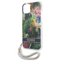 iphone 13 mini deklas - Guess "Flower Strap iPhone 13 mini" Blue - 4 nuotrauka