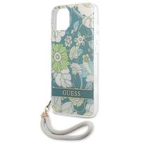 dekliukas iphone 13 mini - Guess "Flower Strap iPhone 13 mini" Green - 4 nuotrauka