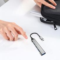 lizdo adapteris - Dudao HUB 4in1 USB-C - 4x USB-A (3 x USB2.0 / USB3.0) 6.3cm (A16T) - 4 nuotrauka