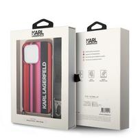 telefono deklas karl lagerfeld - Karl Lagerfeld "Color Stripes Strap iPhone 14 Pro" Pink - 2 nuotrauka