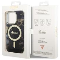 telefono deklas iphone 14 pro max - Guess "Golden Marble MagSafe iPhone 14 Pro Max" Black - 2 nuotrauka