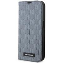 telefono deklas iphone 14 pro max - Karl Lagerfeld "Saffiano Monogram Book Case iPhone 14 Pro Max" Silver - 2 nuotrauka