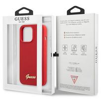 deklas guess iphone 13 pro max - Guess "GUHCP13XLSLMGRE Silicone Vintage Gold Logo iPhone 13 Pro Max" Red - 2 nuotrauka